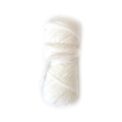 Прежда Milk Cotton за плетене и амигуруми 4 нишки №12 цвят бял – 3 грама ~7 метра