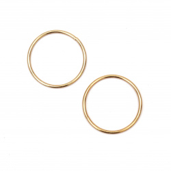 Κρίκος/Δαχτυλίδι μεταλλικό 50x2,8 mm χρυσό - 2 τεμάχια