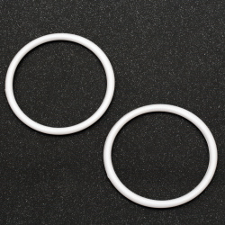 Plastic Craft Ring / 60 mm / White - 5 pieces