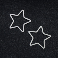 Plastic Star for Decoration / 11 cm / White - 2 pieces
