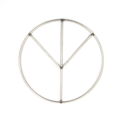 Metal Ring for Dream Catcher - Peace Symbol / 12.5x16x0.2 cm