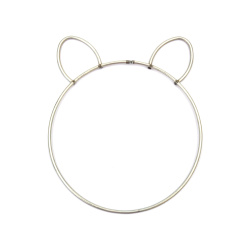 Metal Ring for Dream Catcher - Teddy Bear / 13x14.5x0.3 cm