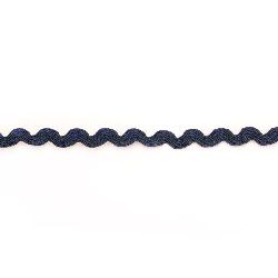 Dark Blue Ric-Rac Ribbon 5 mm - 9 meters
