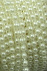Plastic Imitation Pearl Ribbon 4 mm hemisphere cream - 1 meter