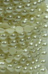 Plastic Imitation Pearl Ribbon 6 mm hemisphere, cream - 1 meter