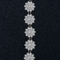 Braid pearl ,Wedding decoracion 22 mm cream color -1 meter
