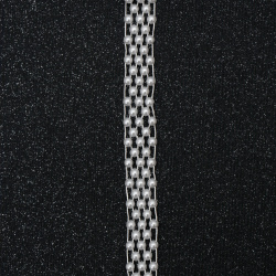 Faux Pearl Strip for Clothes and Accessories Decoration / 15 mm / White - 1 meter