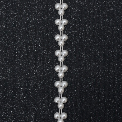 Perla impletita 11 mm alb - 1 metru