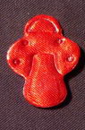 Red Fabric Pacifiers for Handmade Accessories / 27 mm - 50 pieces