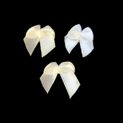 Панделки с перла цвят бял 18 мм -50 броя
