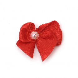 18mm ribbon with pearl red -50 pieces