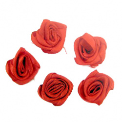 Τριαντάφυλλα σατέν 20 mm κόκκινο -50 τεμάχια