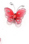Not Available Online. You can also buy at EM ART stores and at +359 884 000 893 Butterflies with Glitter Powder for Fashion Accessories, Gift Decoration, Wreaths / Red / 25 mm - 5 pieces