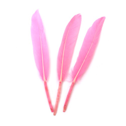 Feathers for Decoration /  100±150x15±20 mm / Pink - 10 pieces