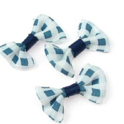 Dark Blue Checkered Ribbons - Pack of 10