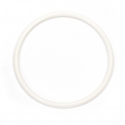 Plastic Ring for Decoration /  100x4.5 mm white - 2 pieces