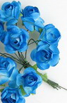 Buchet de trandafiri din hârtie și sârmă 20 mm albastru 3 -12 bucăți