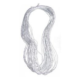 Round Elastic Cord, with Nylon Outside and Rubber Inside 1mm white ~ 22 meters