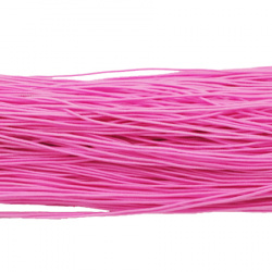 Elastic Cord, with Nylon Outside and Rubber Inside 1mm pink -27 meters