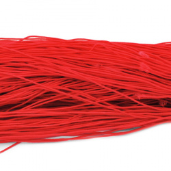Elastic Cord, with Nylon Outside and Rubber Inside 1mm red ~ 22 meters