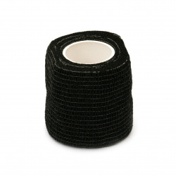 Self-adhesive Textile Elastic Bandage / 50 mm / Black ~ 4.5 meters