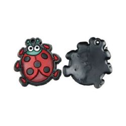Ladybug rubber figure for decoration 30 mm