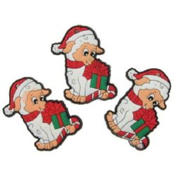 Rubber Christmas Lamb for Kid's Accessories, 55x35 mm - 10 pieces
