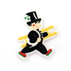 Not Available Online. You can also buy at EM ART stores and at +359 884 000 893 Rubber Chimney Sweep with Clasp Pin / 50x46x4 mm - 5 pieces