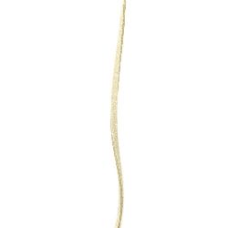 Лента от естествен велур цвят слонова кост 3x1.5 мм -5 метра