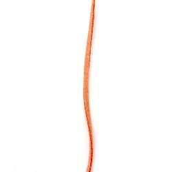 Σουέτ δερμάτινο κορδόνι 3x1.5 mm πορτοκαλί ανοιχτό -5 μέτρα