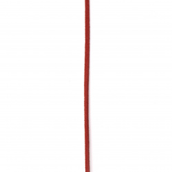 Suede natural 2,5x1,5 mm roșu - 25 metri