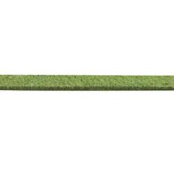 Banda de piele de căprioară naturală de 3x1.5 mm verde ierboasă -5 metri