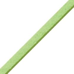 Лента от естествен велур светло зелена 2.5x1.5 мм -5 метра