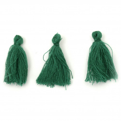 Ciucuri de bumbac 30x15 mm culoare verde -10 bucăți