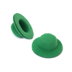 Căciuli din material textil 55x22 mm, culoare verde – 4 bucăți