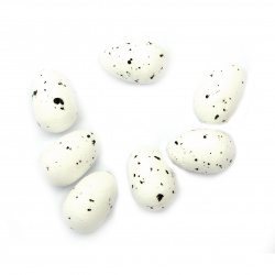 Decorative Styrofoam Eggs for Easter Decoration / 30x20 mm /  White - 36 pieces