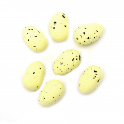 Комплект яйца от стиропор 30x20 мм цвят жъли светло -36 броя