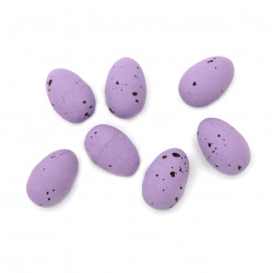 Decorative Styrofoam Eggs for Easter Decoration / 30x20 mm /  Purple - 36 pieces