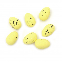 Decorative Styrofoam Eggs for Easter Decoration / 30x20 mm /  Yellow - 36 pieces