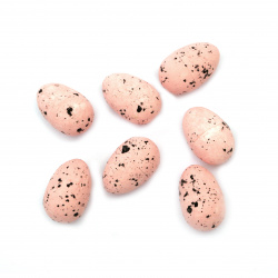 Комплект яйца от стиропор 30x20 мм цвят розов -36 броя