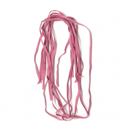 Banda de piele intoarsa 5 mm roz -10 bucati x 1 metru