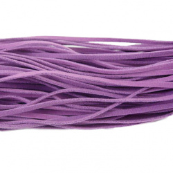 Banda de piele intoarsa 2,5 mm mov -10 bucati x 1 metru