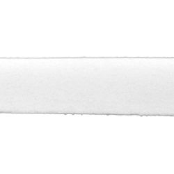 Велурена лента 20x1.4 мм бяла - 1 метър