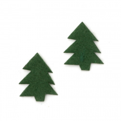 Figurine textile 20x17 mm Christmas tree -20 pieces