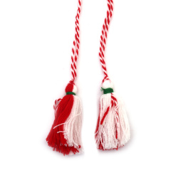 Ciucure Martisor  – 6,5 cm și 22 cm, pachet de 100 – Simbol al tradiției bulgărești, sănătății și fericirii