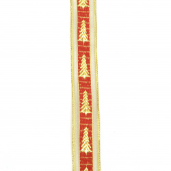 Not Available Online. You can also buy at EM ART stores and at 0884400631 Braid organza and satin 25 mm red with lame gold Christmas tree -2 meters