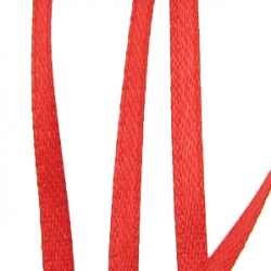 Ширит Сатен 3 мм цвят червен -10 метра