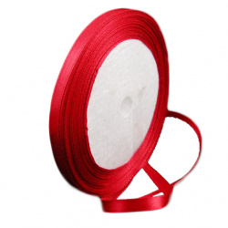Satin Ribbon, Decoration, Sewing, Wedding, Hair Bow, DIY 6 mm red ~ 22 meters