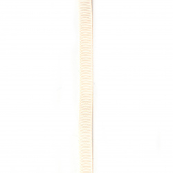 Ширит Сатен 10 мм рипс кремав ±10 метра