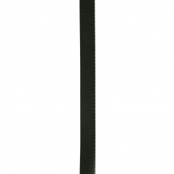Ширит Сатен 10 мм рипс черен ±10 метра